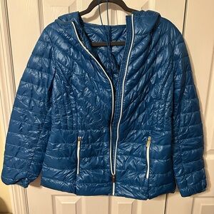 Stylish Women's Blue Down Puffer Jacket